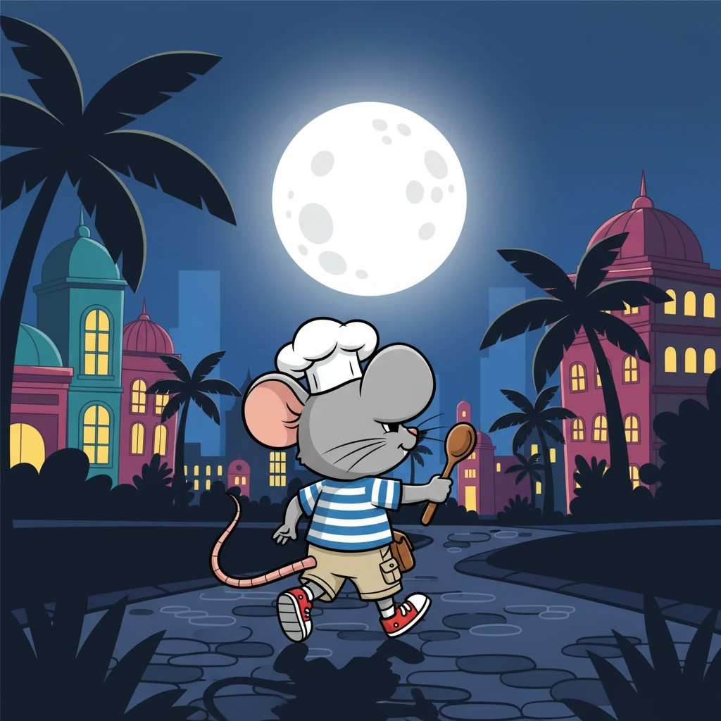 The full moon bathed the Mumbai skyline in a silver glow. Ramesh scurried through the shadows, his tiny heart filled with excitement. Tonight was a night for feasting!
