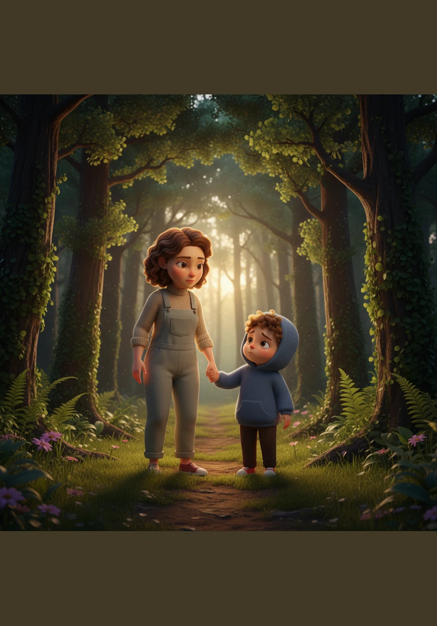 Oliver stood at the edge of the great, green forest with his mother, who held his hand tightly. Stay on the path and never wander off alone, she warned him with a gentle but serious look. Oliver nodded, but his eyes were already fixed on the dancing shadows beneath the ancient trees.