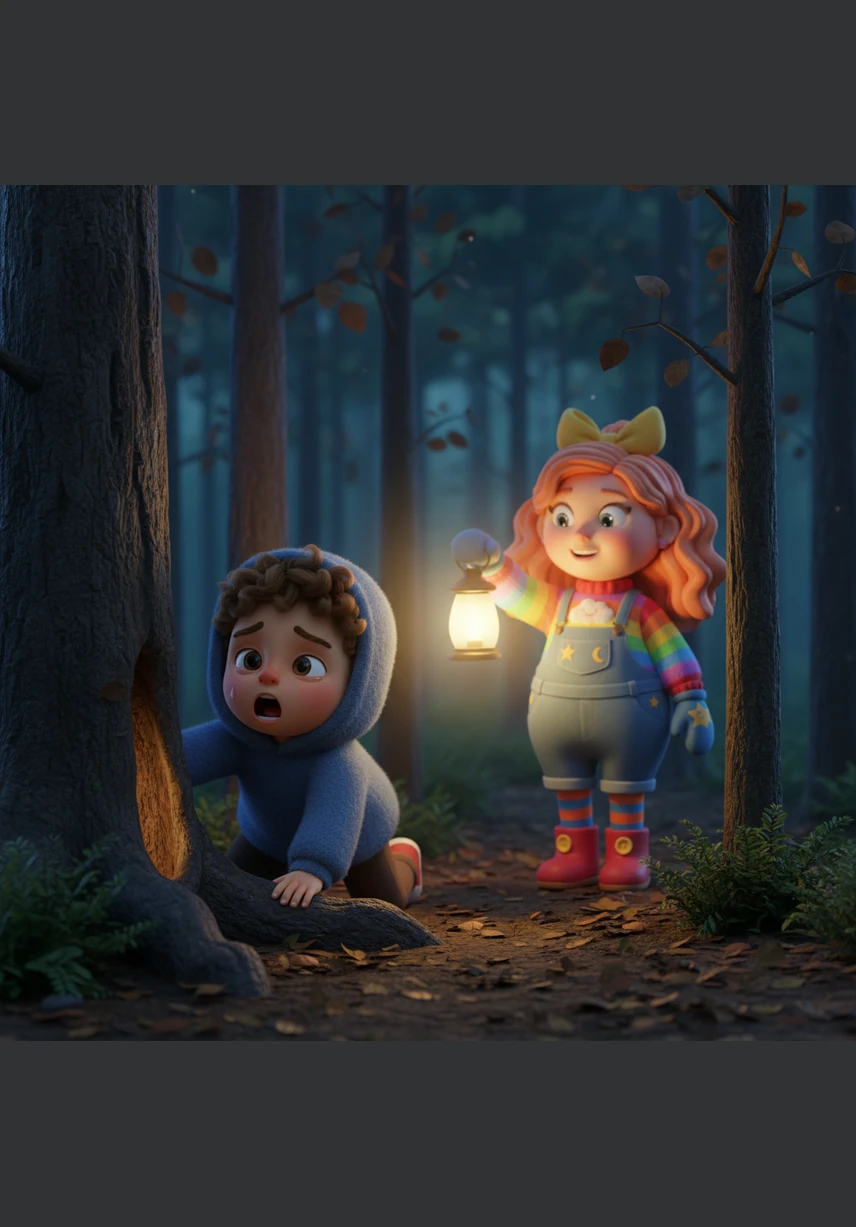 Through the stillness of the trees, a faint, familiar voice drifted on the breeze calling his name. Oliver scrambled out of the hollow and saw a warm, flickering light bobbing in the distance. He shouted back as loud as he could, his voice echoing through the timber.