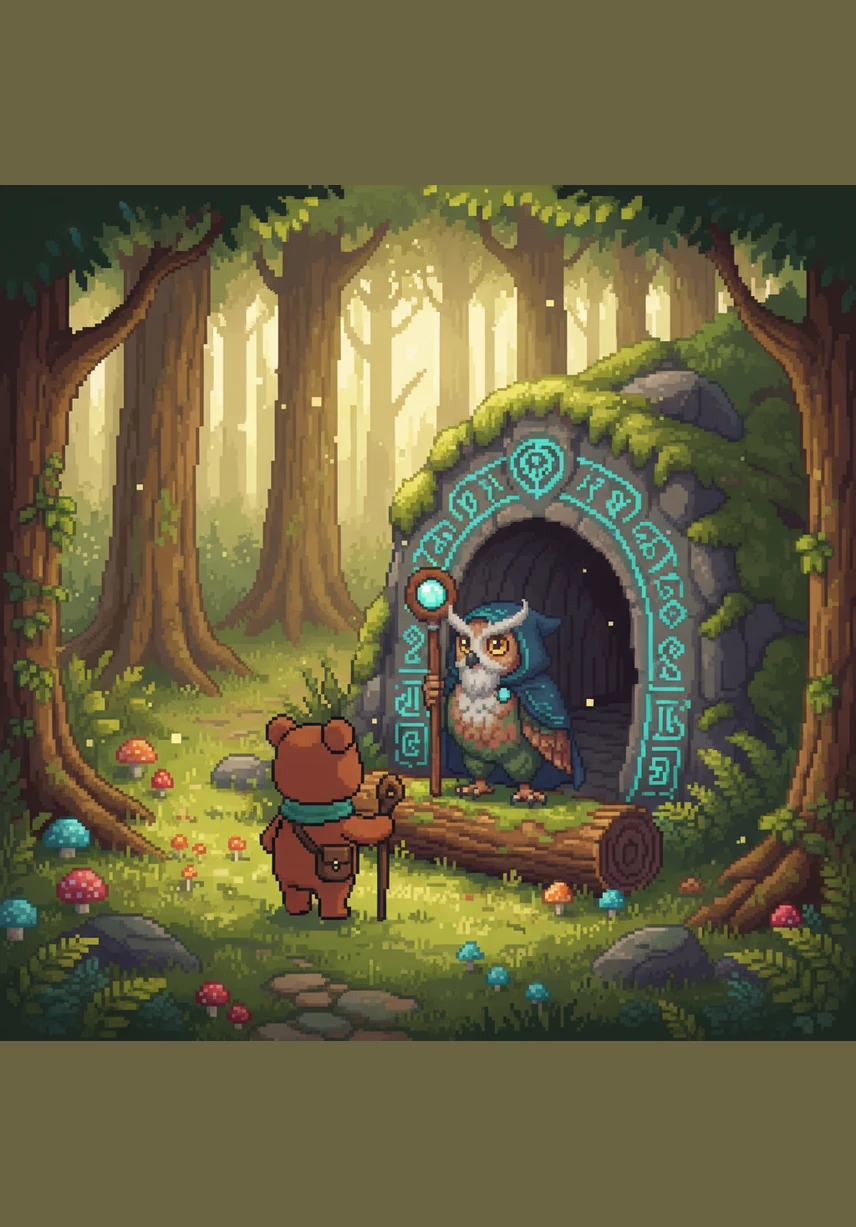 في قلب غابة خضراء مشمسة وجميلة، يعيش الدب الصغير نونو، وهو دب بني فروي ذو عينين لامعتين وفضول كبير. نونو دب لطيف جداً ومحبوب، لكنه يواجه تحدياً صعباً، فهو يغضب بسرعة فائقة، وعندما يفقد أعصابه، يبدأ بالصراخ ورمي ألعابه المفضلة في كل اتجاه.