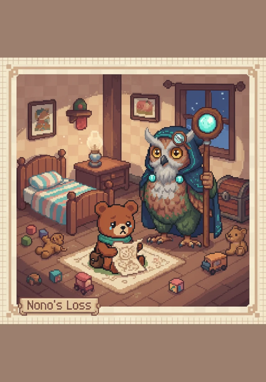 اقترب الفيل الطيب لول من نونو ليساعده في ترتيب ألعابه المبعثرة على الأرض، لكن نونو لم يكن مستعداً لقبول المساعدة في تلك اللحظة. صرخ نونو 'اتركني وشأني، لا أريد مساعدة من أحد'، ودفع اللعبة بعيداً عن يد لول، مما جعل الفيل الصغير يشعر بالأسى والوحدة.