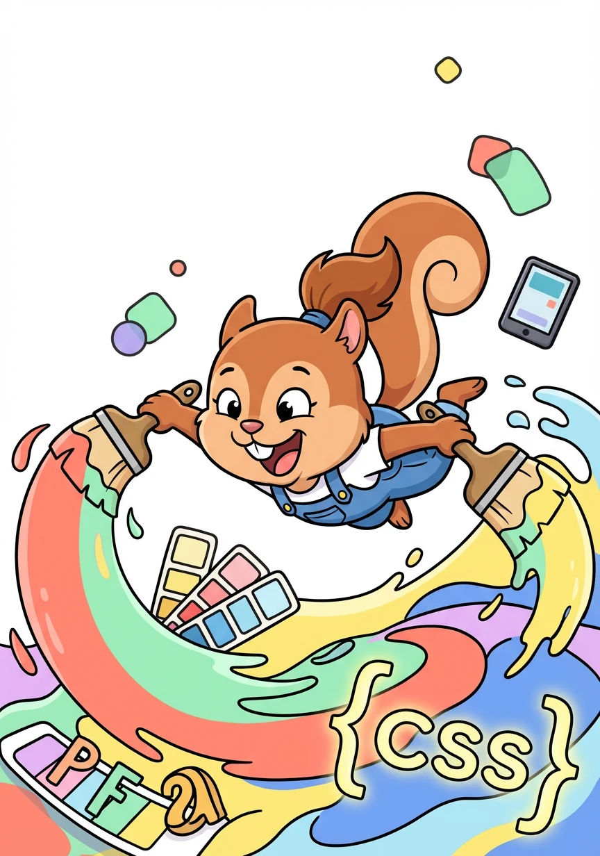 Next, Penny dives into CSS to style her website, choosing vibrant colors and playful fonts to make it visually appealing and easy to use.