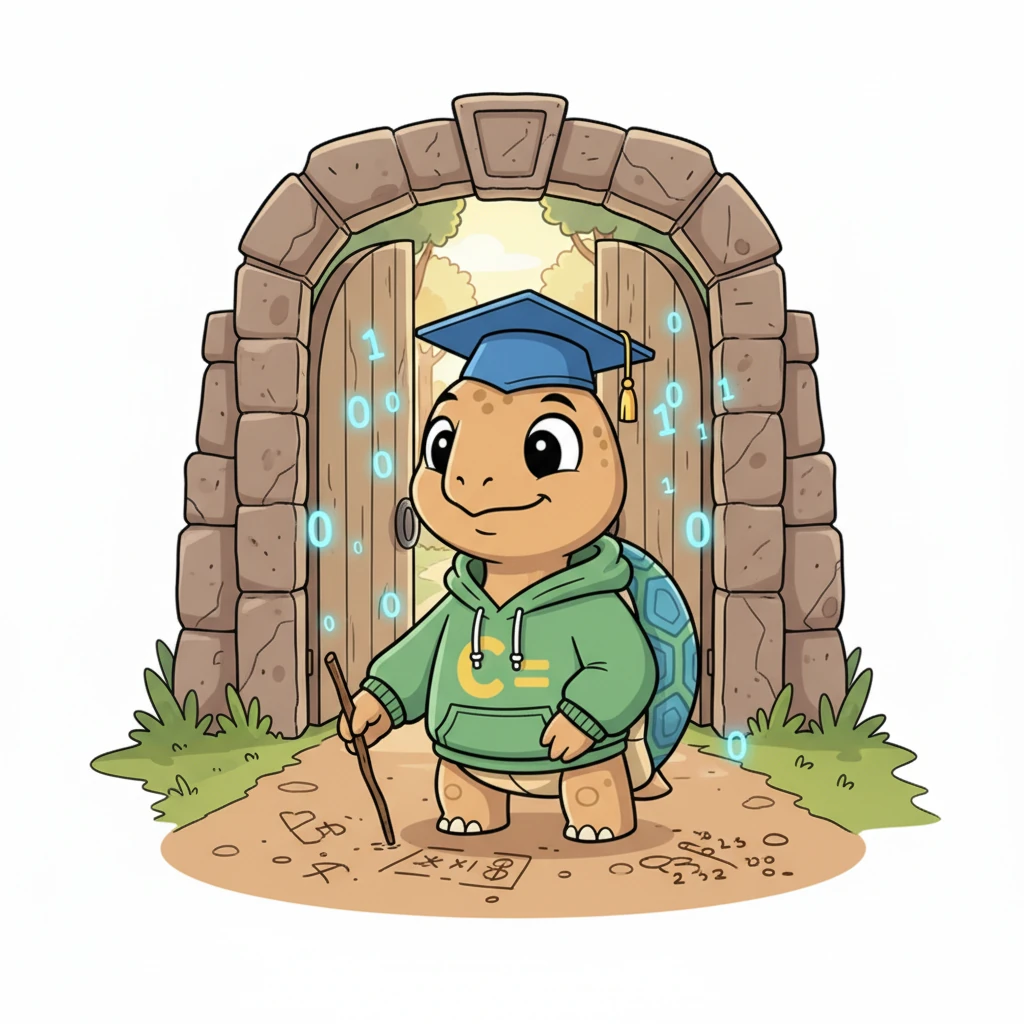 Slowly, Cal arrived at the same pattern sequence. He didn't rush. He observed the numbers, drew tiny diagrams in the dirt, and methodically worked out the underlying rule. With a thoughtful nod, he entered the correct solution, and the gate smoothly swung open for him.