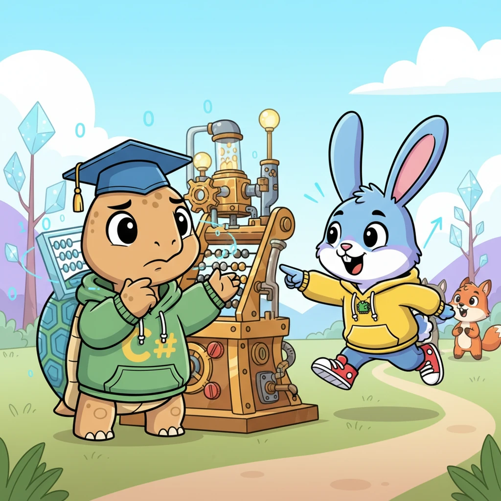 As Cal reached a station with a complex calculation, Dash, having caught up by observing, surprised everyone by offering a suggestion. He hadn't just watched; he had started to understand Cal's patient approach, combining it with his own quick observation skills.