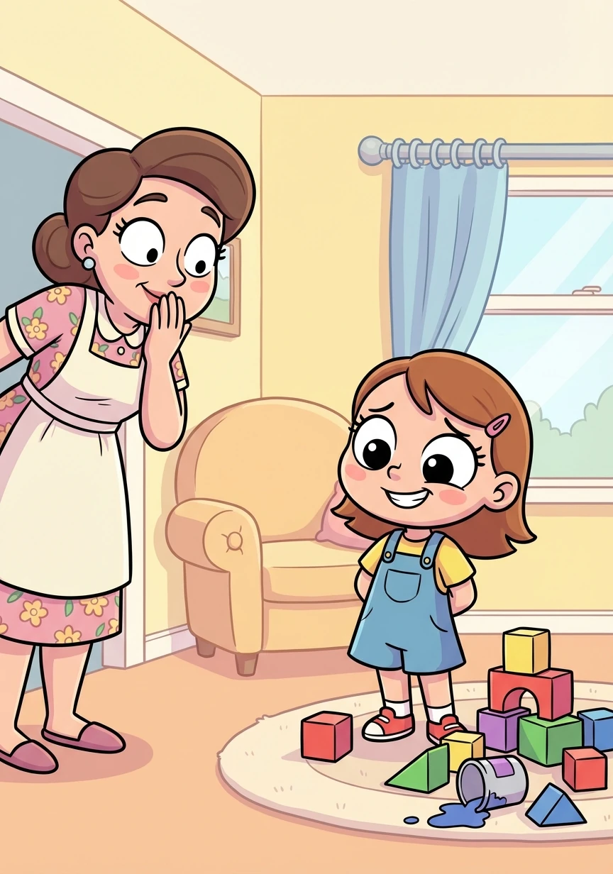 Mrs. Gable rushed over, her eyes widening in surprise. "Penny, what have you done?" she asked, trying to suppress a smile.