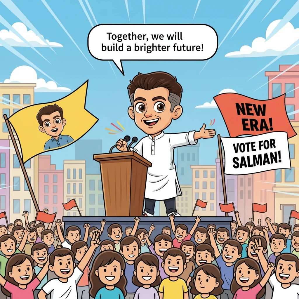 The air crackles with anticipation as Salman, now older and wiser, addresses a massive political rally, his powerful voice resonating through the pass