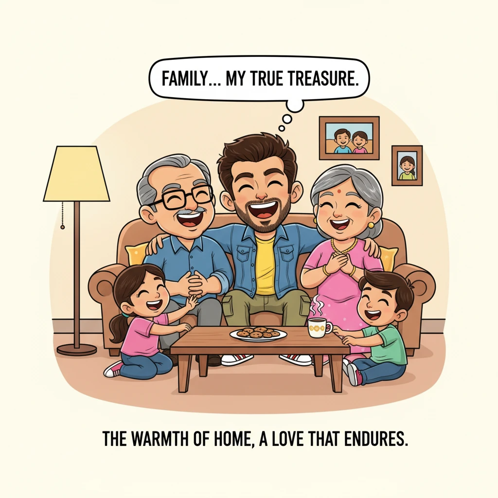 In a quiet, intimate family gathering, Salman shares a heartfelt laugh with his aging parents and beloved siblings, the warmth of their love a comfort