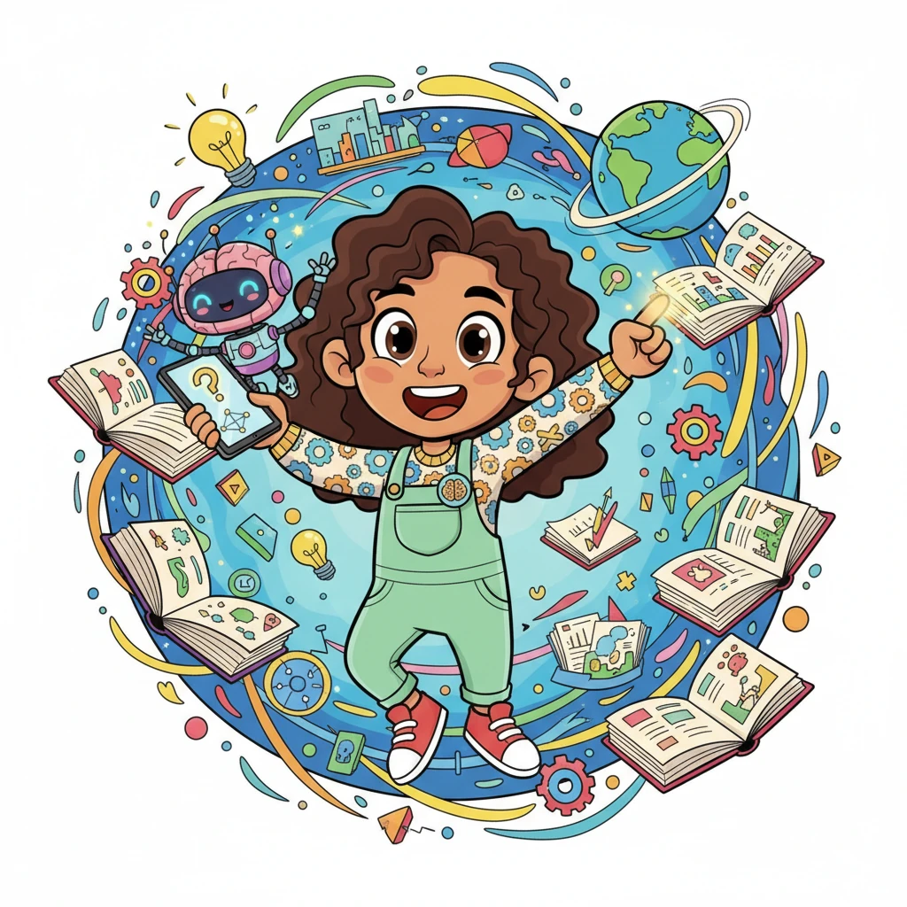 Sofía y Cerebrito: La Magia de la Tesis con IA - Educational stories