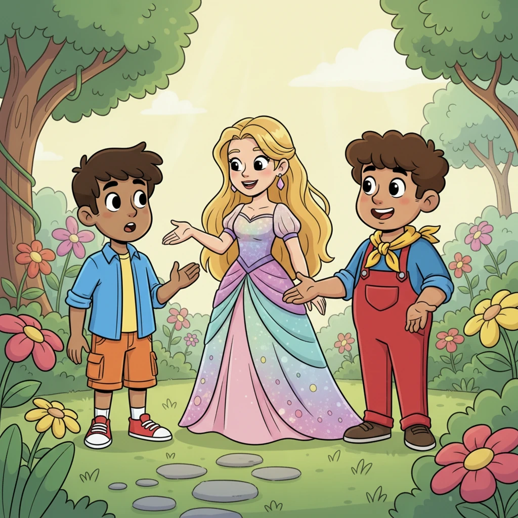 Princess Shayla, noticing Merrick's stunned face, beckoned him closer and introduced him to Buster. Buster, with a warm smile, then asked Merrick if he wanted to stay married, given their online vows. Merrick, still reeling from shock, happily agreed.