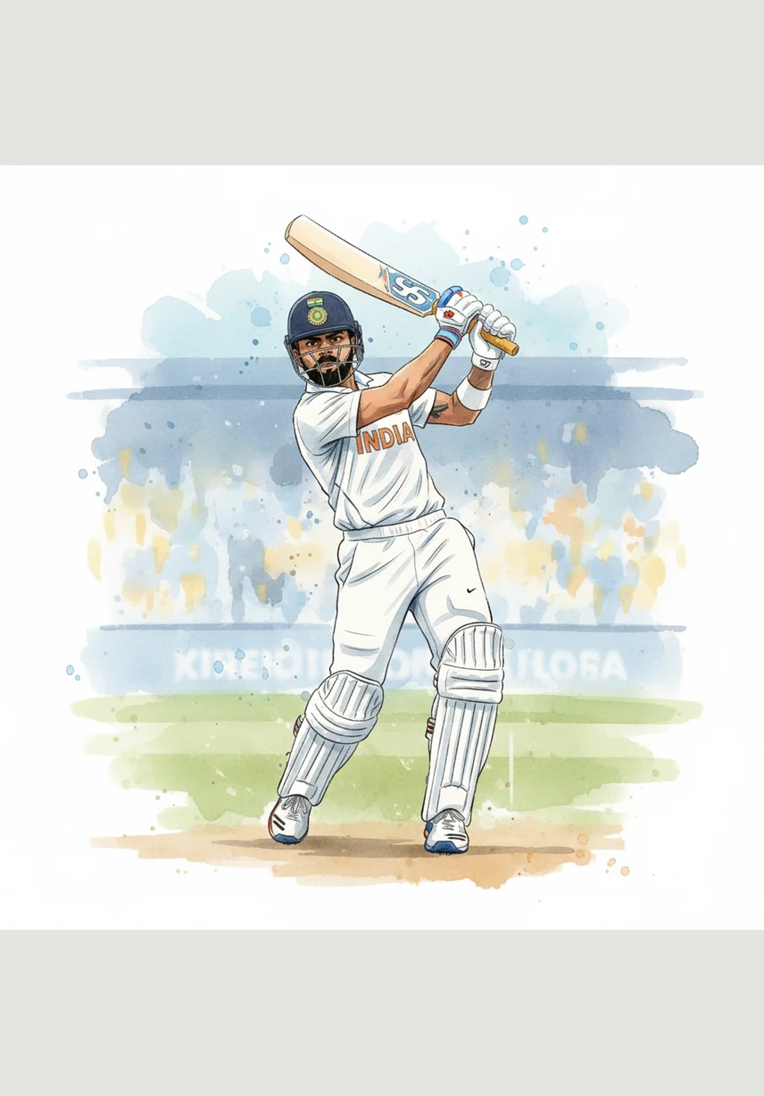 The sound of leather hitting willow rings out like a gunshot as he executes a perfect cover drive, sending the ball racing to the boundary. Each shot is a masterclass in precision and power, a defiant statement against the world's best bowlers. When he is in the zone, even the most intense pressure seems to melt away under his gaze.