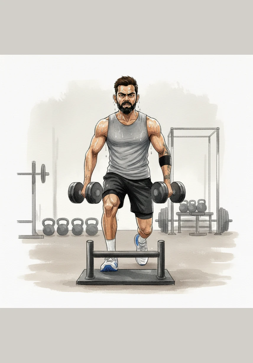 Away from the bright lights, he pushes his body to the absolute limit in the silence of the gym. Sweat pours down his face as he transforms himself through sheer discipline and a religious devotion to fitness. He didn't just change his own destiny; he redefined the athletic standards of an entire nation’s sport.