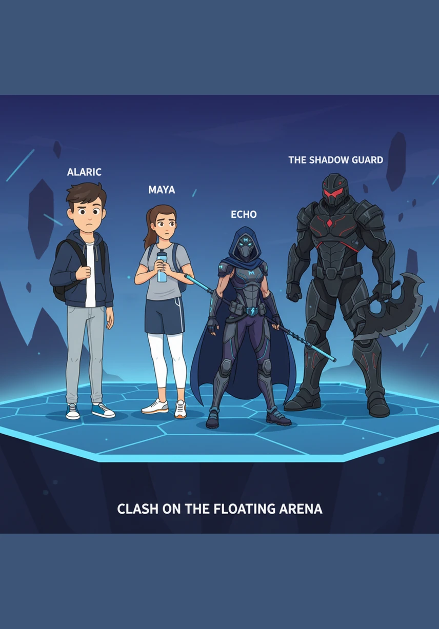 Mit einer eleganten Handbewegung öffnet Alaric einen schimmernden Riss mitten im Raum, der den Blick auf ein gigantisches, schwebendes Schloss freigibt. In dieser Dimension tanzen Millionen von Büchern durch die Luft, und das sanfte Leuchten unzähliger Zauberformeln erhellt die endlosen Hallen seines eigenen Geistes.