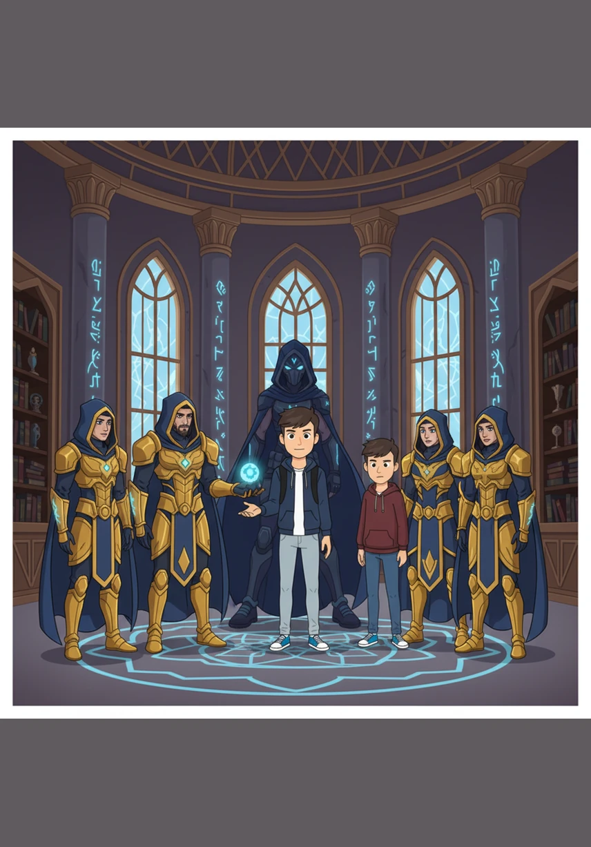 Inmitten des Chaos treten die Archonten hervor, hochmütige Magier in goldverzierten Rüstungen, die Alaric in einem prächtigen Saal umzingeln. Sie fordern ihn auf, sein Wissen über die unendliche Bibliothek mit ihnen zu teilen, um eine neue Weltordnung zu errichten, in der nur die Elite über die Magie herrscht.