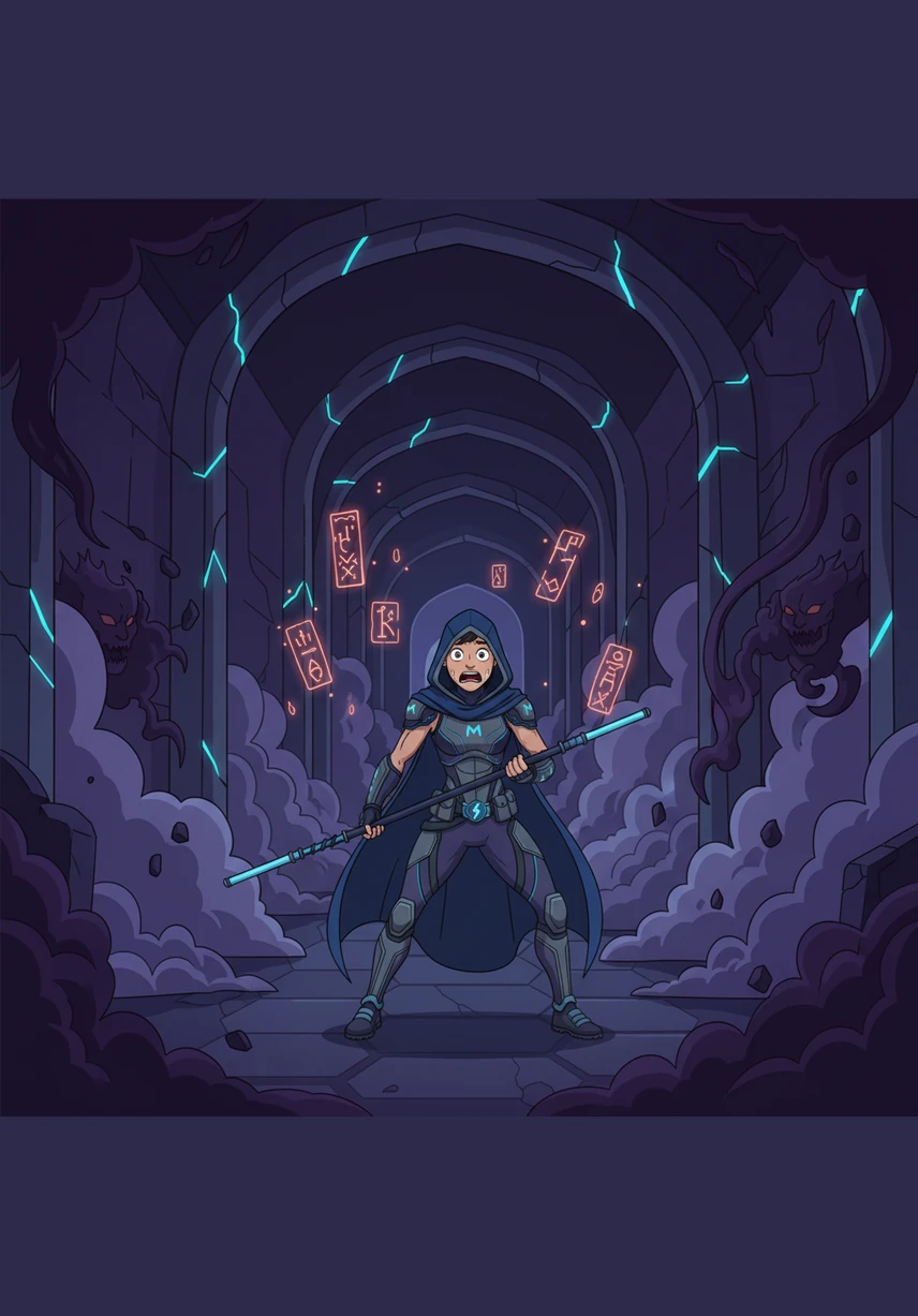 Alaric zieht sich in seine eigene Dimension zurück und stellt erschrocken fest, dass das Schloss begonnen hat, sich selbstständig zu verändern. Neue, düstere Gänge entstehen aus dem Nichts, und eine uralte Präsenz flüstert aus der Dunkelheit, die weit älter und mächtiger ist als alle Elemente, die er bisher erschaffen hat.