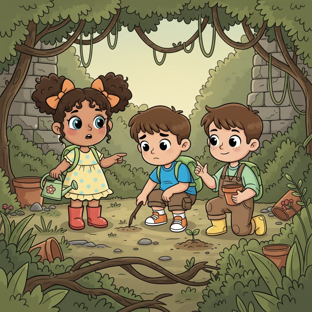 Join Mila, Mustafa, and Issa on a heartwarming adventure as they discover a forgotten garden yearning for life. This charming tale celebrates the power of teamwork, the joy of nurturing nature, and the magic that happens when three siblings work together to bring back vibrant colors and smiles. It’s a delightful story about friendship, family, and making the world a brighter place!