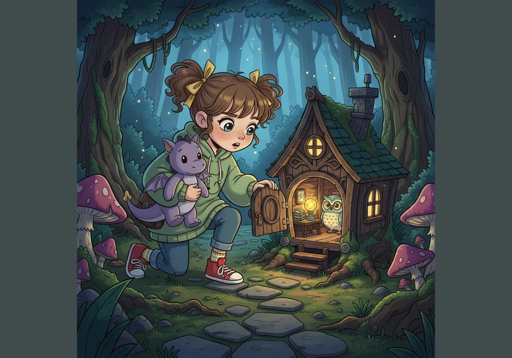 Золотистый шарик ловко юркнул внутрь маленькой двери, и Лина осторожно наклонилась, чтобы заглянуть в отверстие. К её удивлению, за корой скрывался це