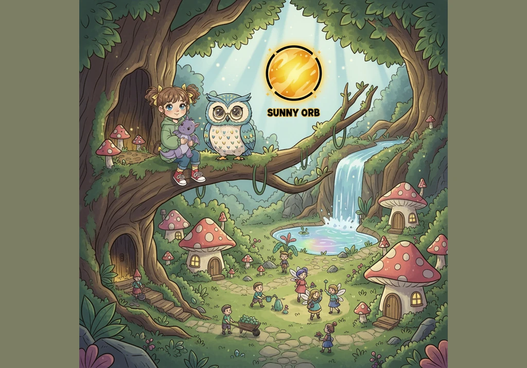 Внутри этого крошечного царства живые цветы плавно покачивались в такт и пели нежные песни. Маленькие лесные зверята весело играли в догонялки, перепр