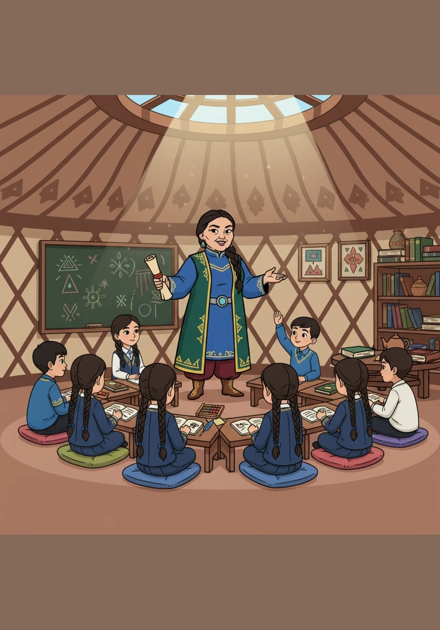 On the chalkboard, Zeinep writes the theme of the day: Functional Literacy – the tool to use knowledge effectively in life. She explains to the curious class that today, their classroom will transform into a bridge between their books and the real world.