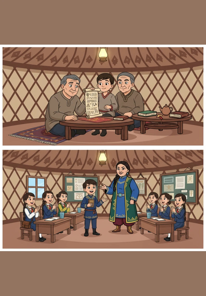 One student, inspired by the lesson, uses his new skills to help his family understand a complicated document they received in the mail. He returns to class the next day with a proud smile, realizing that his education has given him the power to help those he loves.