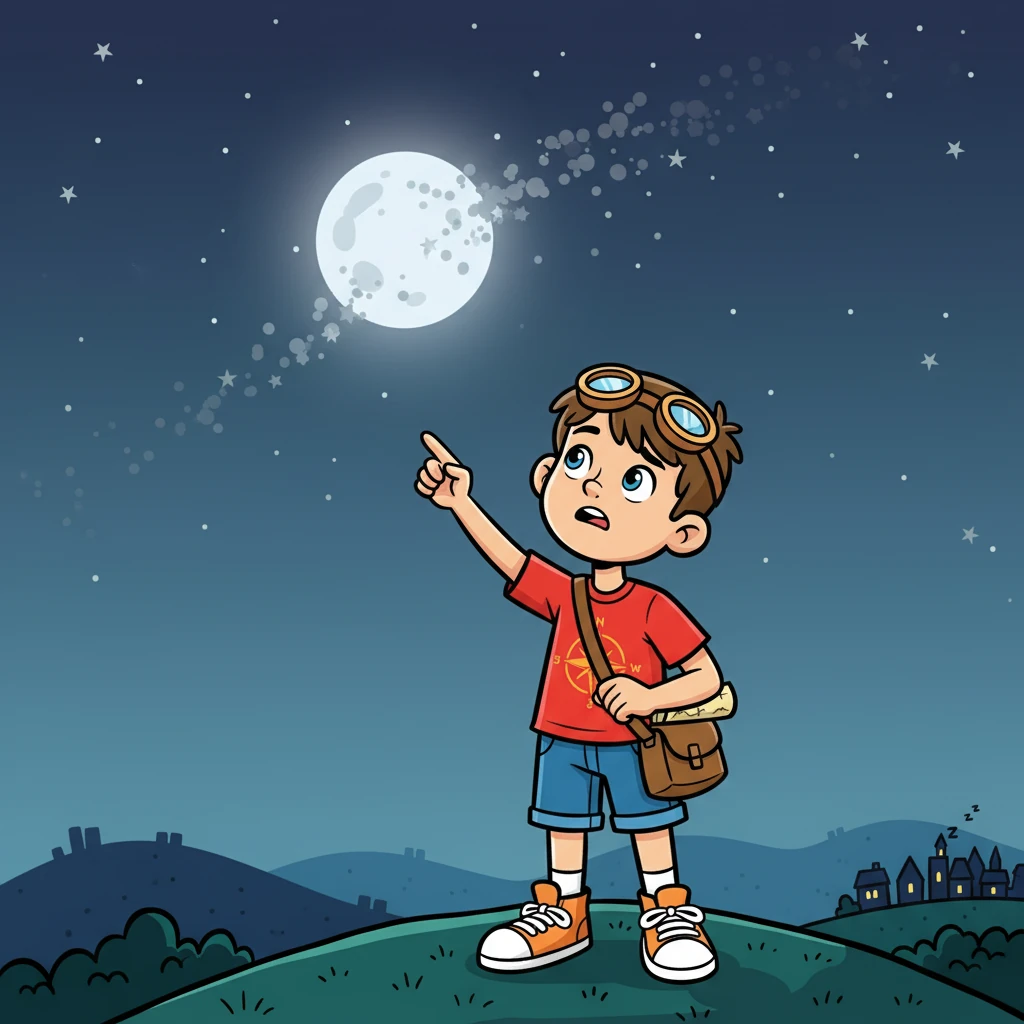 One night, Leo noticed something was wrong. The stars in the sky were dim and fading. He knew he had to do something to help.