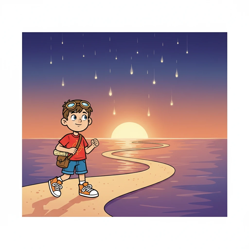 Their journey began at the edge of the sea. They followed the path of the setting sun, where they heard the faint sound of the lost stars crying.