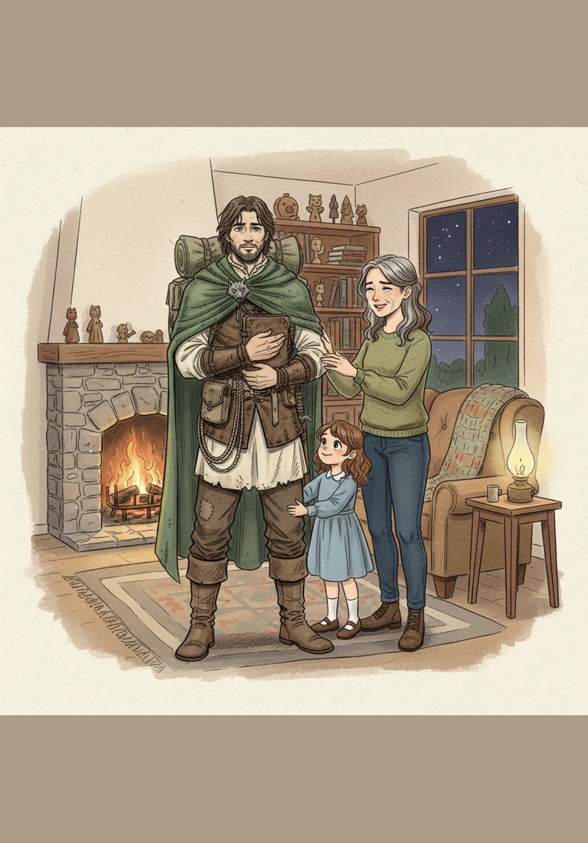 Inside the house, the contrast becomes clear as Lina twirls in a brand-new dress while her parents beam with pride. Daniel sits quietly on the floor nearby, wearing a hand-me-down shirt and playing with a broken toy that no one has offered to fix.