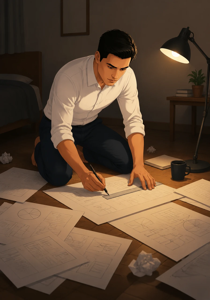 Learning from his mistakes, Rahul spent long nights redesigning his business plans on large sheets of paper spread across his floor. He carefully analyzed what went wrong, showing the true grit of a young entrepreneur.