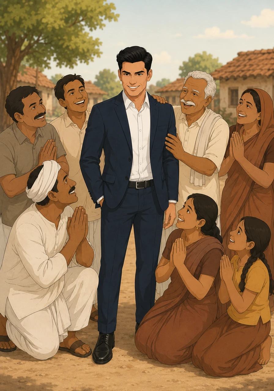 Returning to his old village, the very people who once mocked him now gathered around to greet him with deep respect and admiration. Rahul smiled, proving to everyone that those who hold onto hard work and patience can achieve any dream.