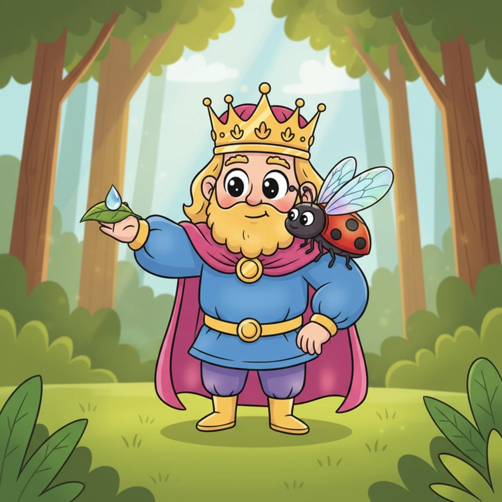 Une vieille coccinelle, aux ailes iridescentes, se posa délicatement sur son épaule. Elle semblait lui murmurer un secret, lui montrant du regard une goutte de rosée sur une feuille, simple et pure, mais pleine de vie. Léo comprit que la vraie valeur ne se trouvait pas toujours dans ce qui brille.