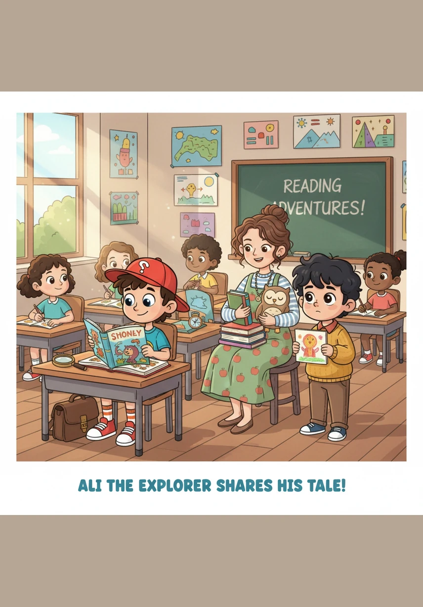 İlk gün masada oturmak Ali için oldukça zorlayıcıydı ve dikkati dağılıyordu. Ama pes etmedi ve ertesi gün yine tam on dakika boyunca çalışmaya devam etti.