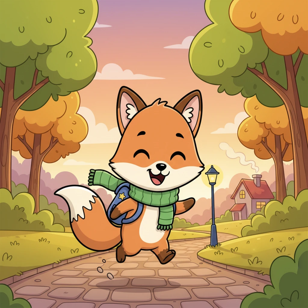 Foxy trotted home with a light heart and a happy bounce in his step, no longer feeling the familiar pang of loneliness. He couldn't wait to tell his family all about his new best friend, Pip, and dream of all the fun they would have tomorrow. The park felt like a much friendlier place now.