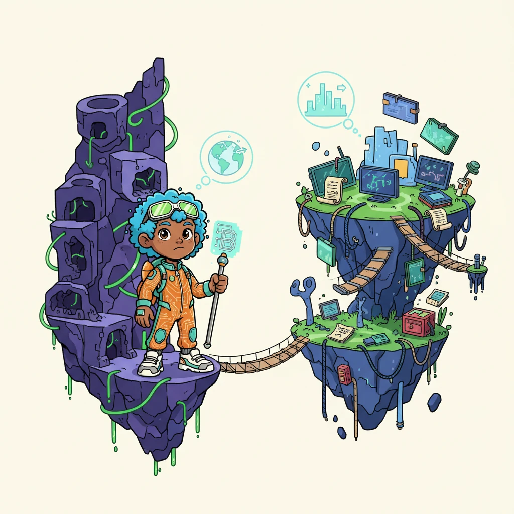 Byte encountered challenges, like the confusing Code Caves and the misleading Information Islands. He remembered the WDAI's mission: to advance knowledge and build a better future. Byte used his smarts to navigate and learn.