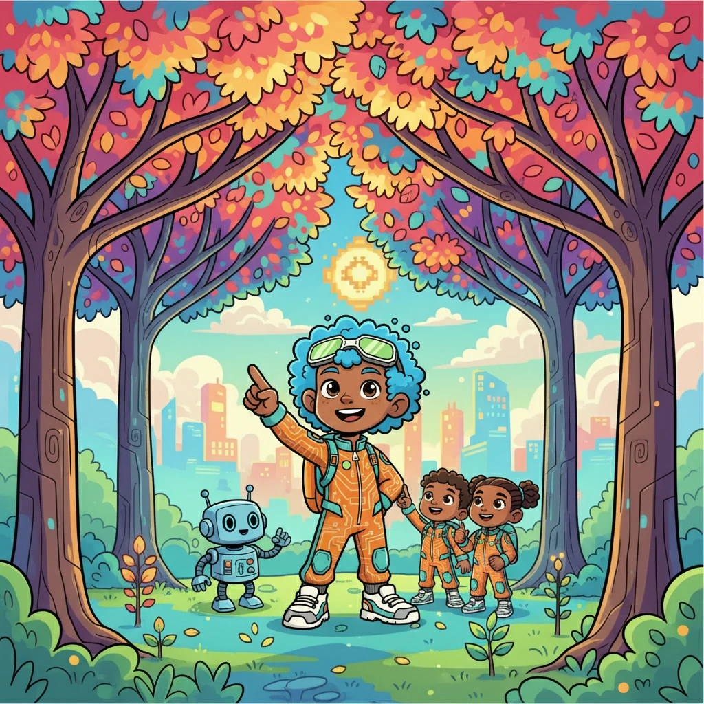 As the Seeds of Knowledge grew, they blossomed into vibrant trees of understanding. The trees provided shade of new policies for the digital world. Byte and his friends celebrated their success, knowing they were building a brighter future.