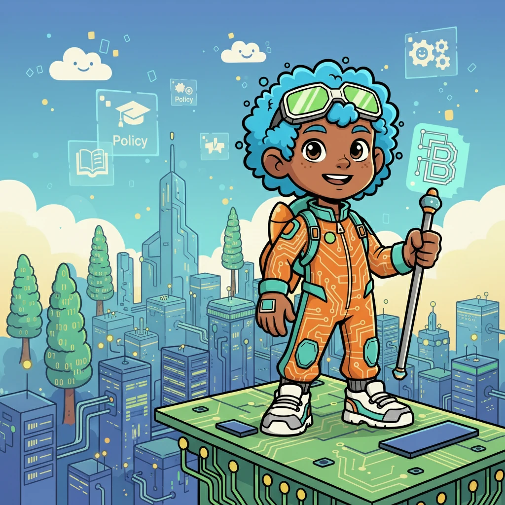 Byte, now a wise and experienced data packet, looked out at the thriving digital landscape. He knew that the future of the digital economy was bright, thanks to the power of education, policy, and the collaborative spirit of Informationia. The adventure continues!