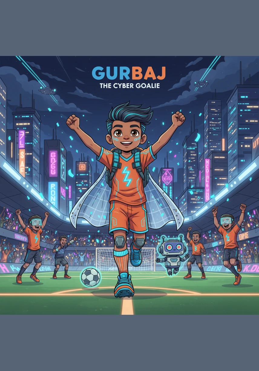After a fun game of soccer, Gurbaj cheers for both teams and gives his friends high-fives. He uses kind words and a big smile to celebrate everyone's hard work and effort.