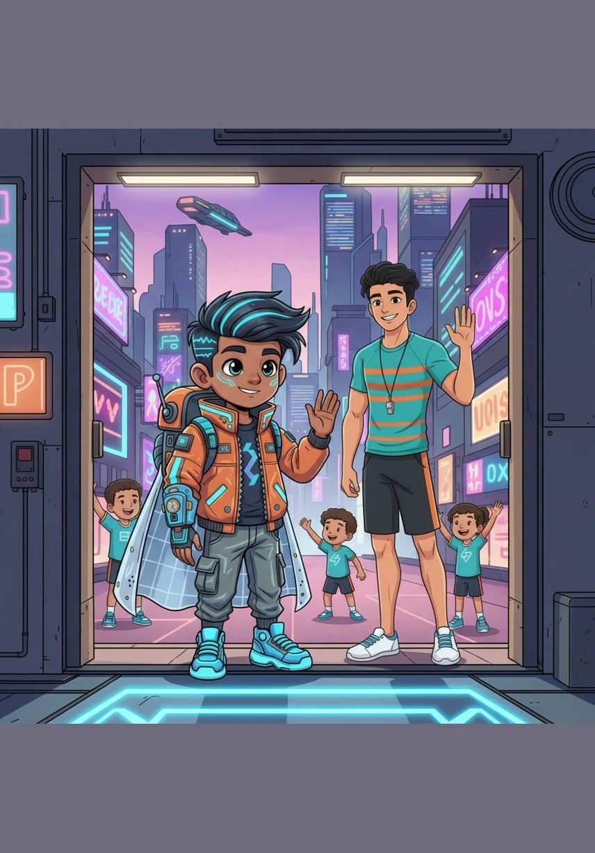 Gurbaj walks out of the gym with a sense of pride, knowing he followed the rules and kept his friends safe. He waves goodbye to his teacher, already looking forward to his next active adventure.