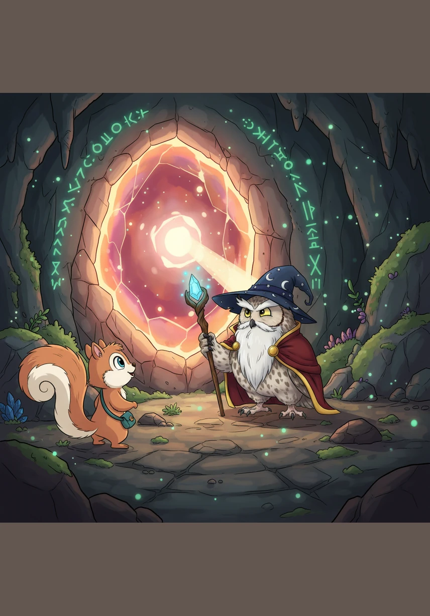 Sammy reached the Heart Stone just as the afternoon sun hit its surface, revealing a hidden keyhole carved into the rock. With trembling paws, he inserted the silver key and heard a soft, magical click.