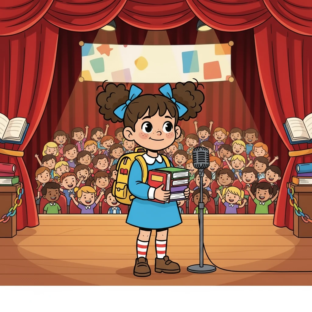 A escola, reconhecendo seu entusiasmo, convidou Ana Lauren para representar a turma no evento. Ela aceitou com orgulho.