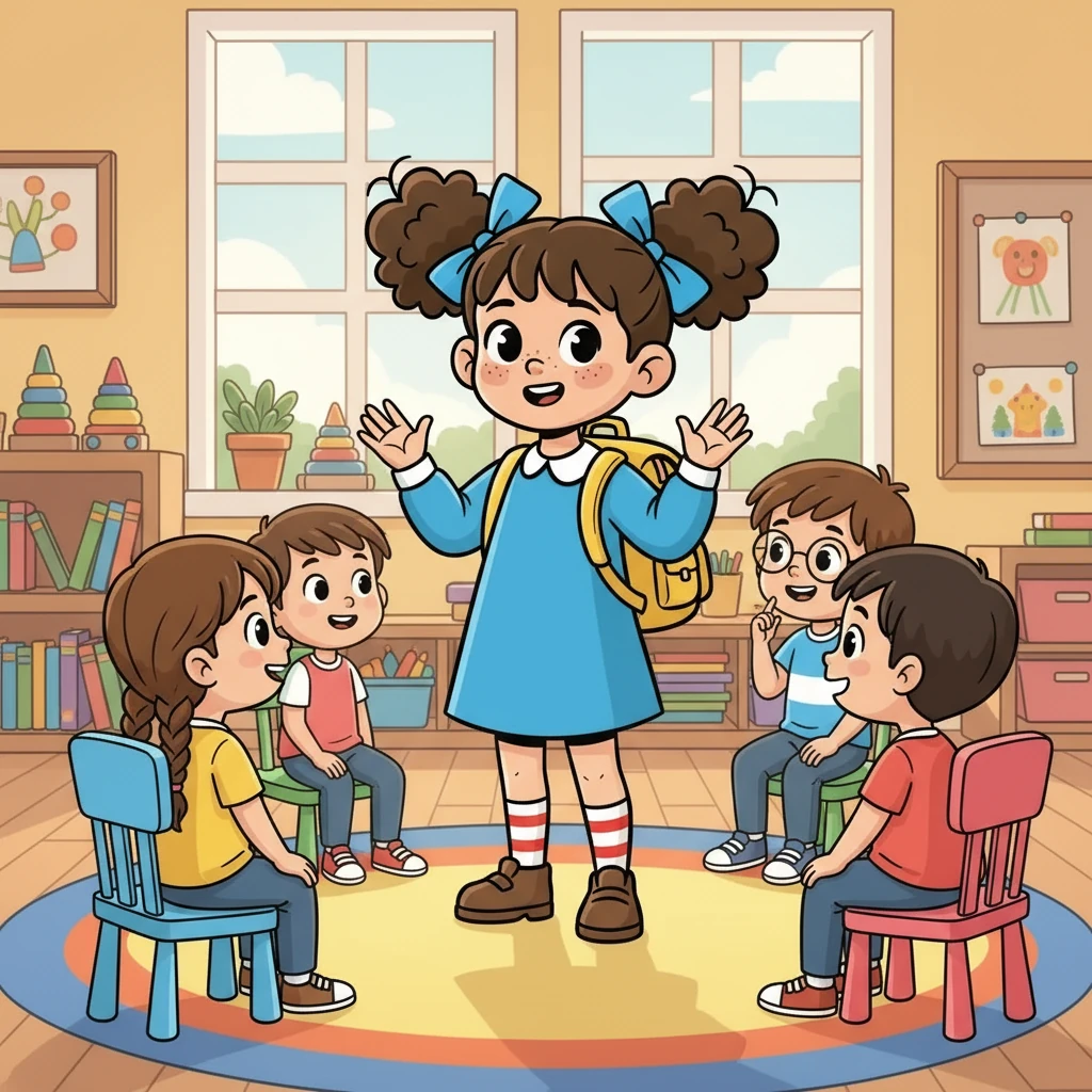 Os colegas pediram que Ana Lauren contasse como foi sua experiência no evento. Ela começou a relatar tudo com animação.