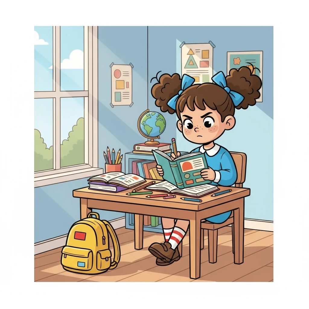 Ela se dedicava aos estudos com afinco. Ela sabia que a educação era o caminho.