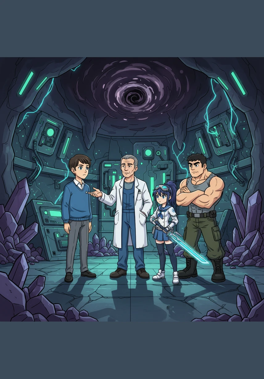 Dr. Ali, a scientist trapped within the dimension, reveals to the heroes that the arena is a trap designed to drain their life force to fuel the alien empire. Kenjiro, Miyuki, and Ryu decide to put aside their differences and form a secret alliance to find a way out.