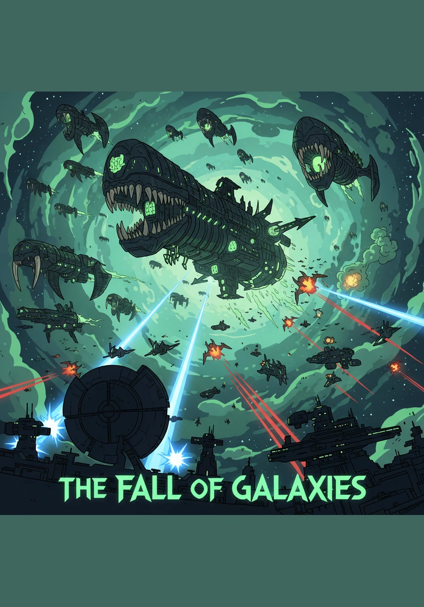 Enraged by their escape, Lord Kharon summons a terrifying fleet of a thousand Void ships that darken the Earth's atmosphere. The world watches in horror as the alien armada prepares to fire its devastating planetary lasers to wipe out humanity.