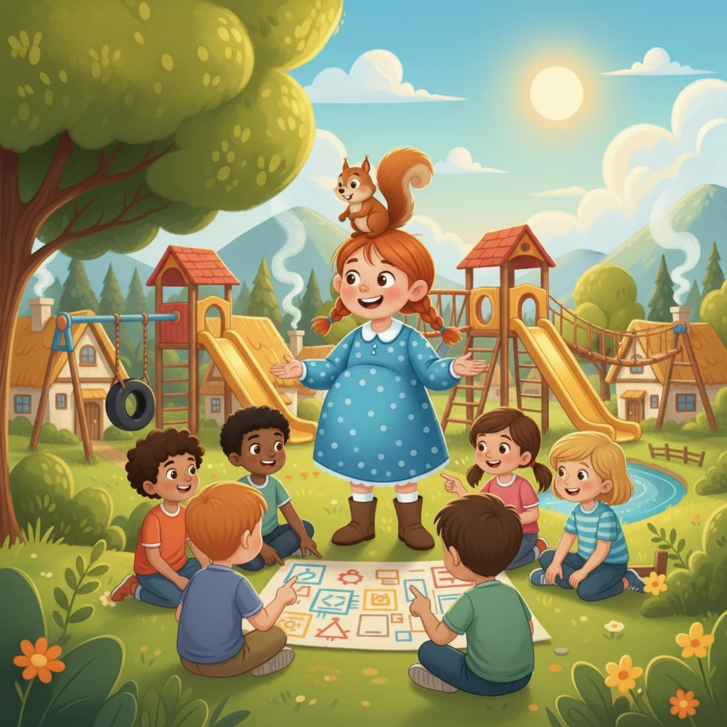 Anya and Squeaky then met a group of children arguing about a new playground. Anya knew everyone had a right to be heard! They organized a meeting where everyone shared ideas, and they created the most amazing playground ever. Everyone agreed on the best design.