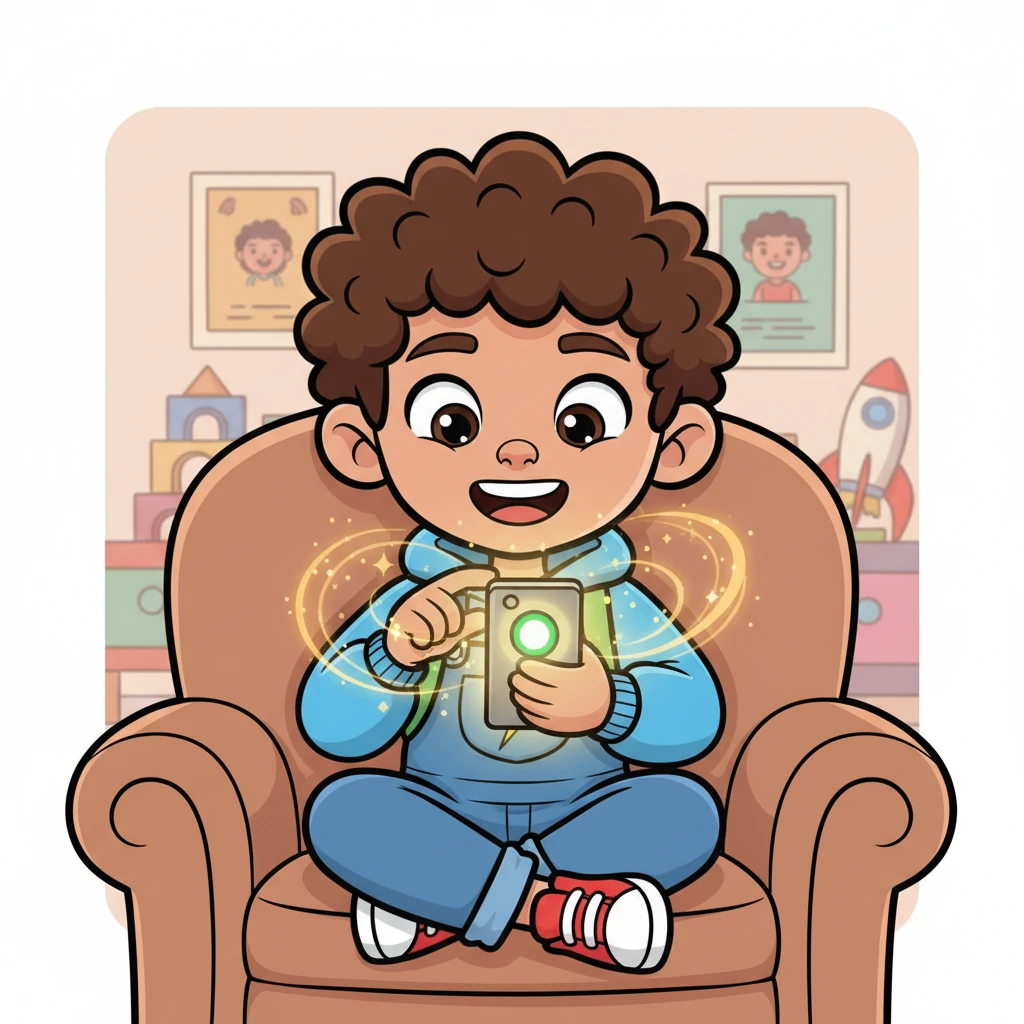 Eyes glued to his phone, Leo let out an excited gasp as his credit card glowed with a magical aura during an online shopping spree. His finger hovered dramatically over the "Buy Now" button, a mischievous grin spreading across his face. This exaggerated moment captured the thrill of an impulse purchase.