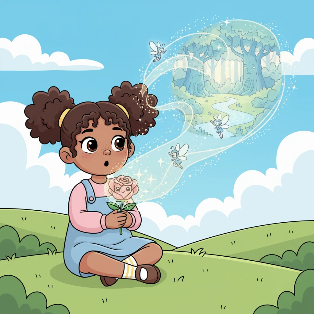 Rosalind explained that she wasn't just any rose; she was a guardian of stories, especially tales of the Fae-Wild, a forgotten magical world. She described a land where pixies giggled in sunbeams and ancient trees whispered secrets. Lily's imagination sparked, picturing shimmering forests and sparkling rivers.