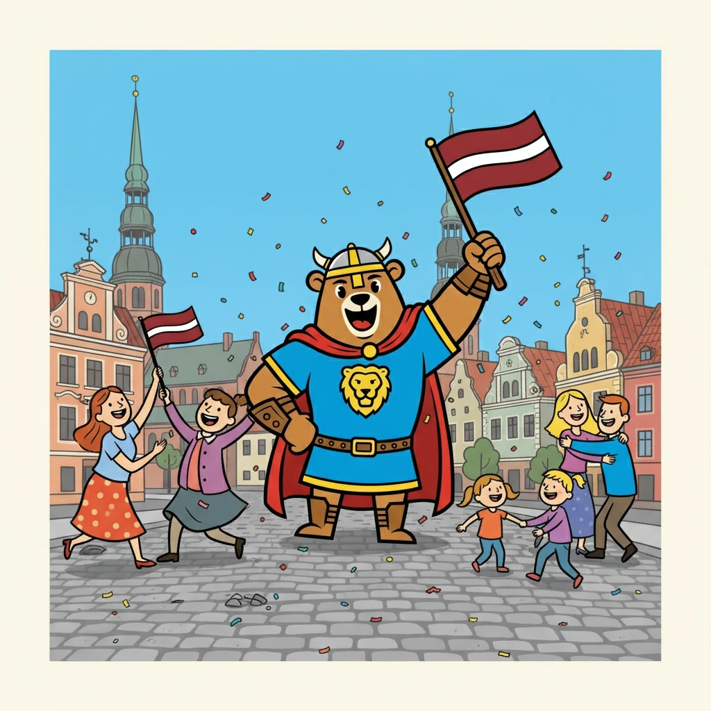 Beidzot Rīga ir atbrīvota! Iedzīvotāji svin uzvaru, vicinot karogus un apskaujoties.