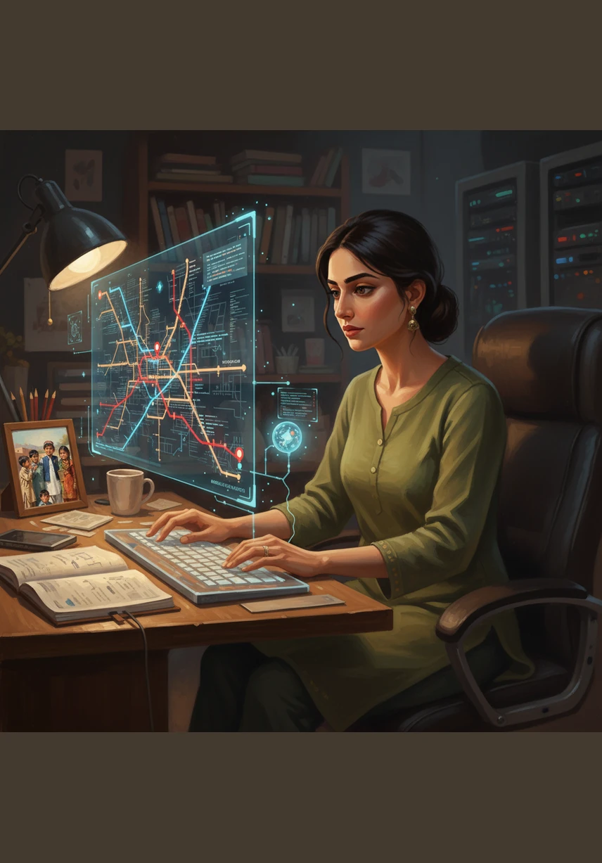 On a digital map of busy roads, Aneesa builds a model to predict the severity of accidents before they even happen. For her, every line of code is a way to address a real-world problem, ensuring that her technical skills serve a greater purpose in society.