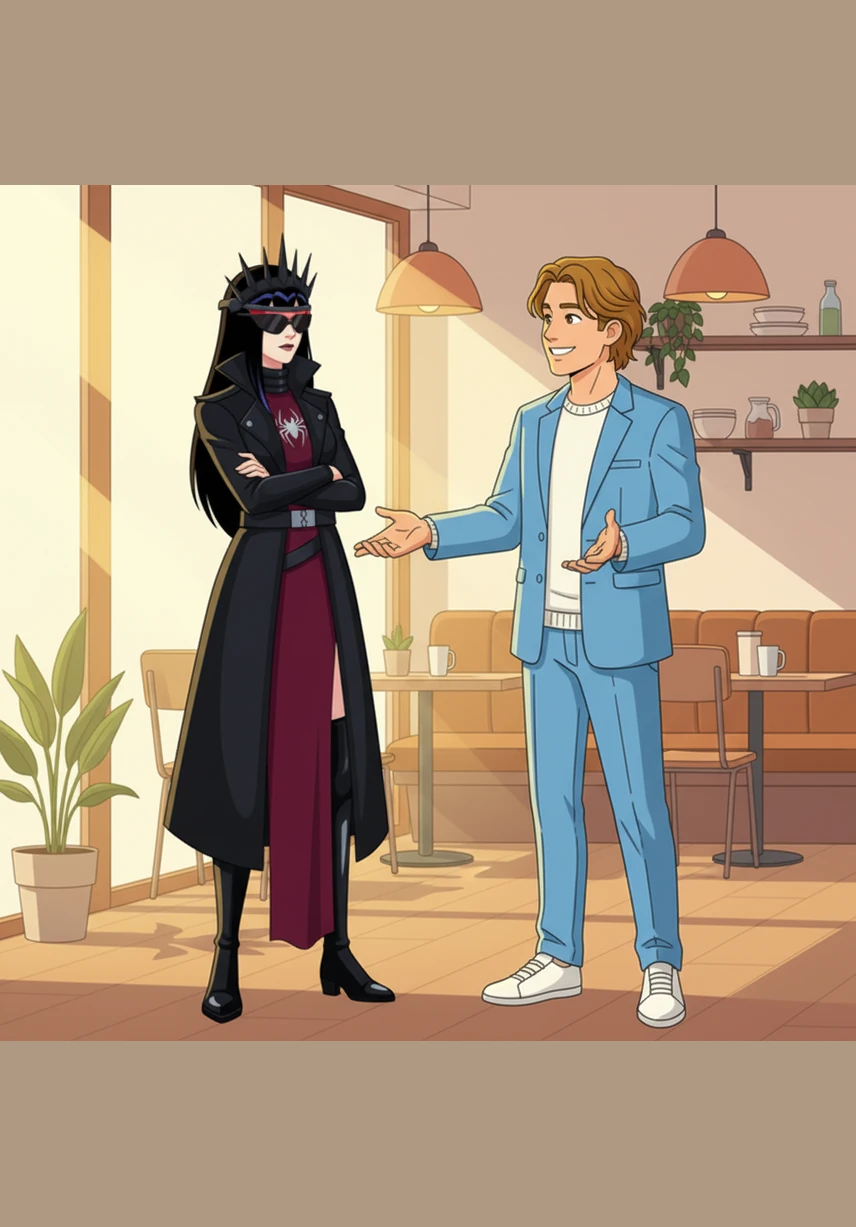 In the middle of a sun-drenched brunch cafe, Andrea greets the staff like old friends while Hiara remains tucked behind dark sunglasses. He tries to coax her into the bright morning light, but she reminds him that while he wants to love everyone, she only has eyes for one person.