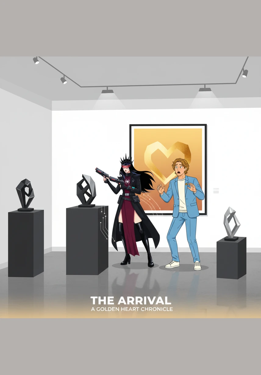 When a persistent guest corners Andrea at an art gallery, Hiara emerges from the shadows with an icy gaze that sends the intruder scurrying away. Andrea laughs at her fierce protectiveness, realizing he finally has someone who guards his heart as much as he shares it with the world.