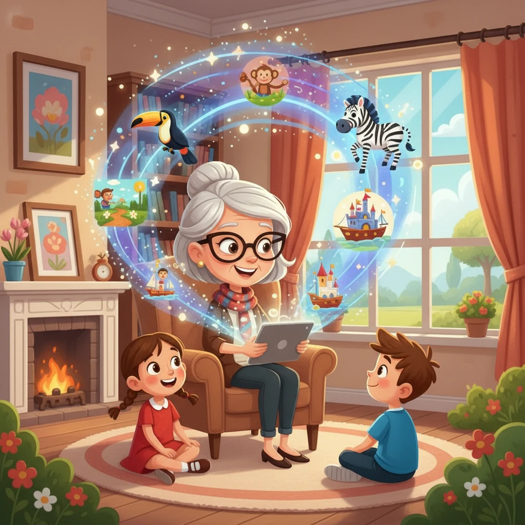 La abuela les enseñó que el Internet era como un gran mapa lleno de información y personas de todo el mundo. Les mostró imágenes de animales exóticos y les leyó cuentos emocionantes. Los niños reían y aprendían.